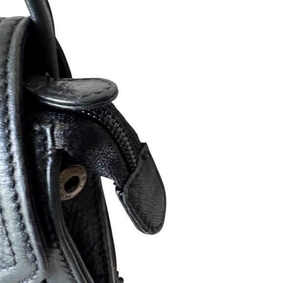 Vintage Fossil Black Pebbled Leather Envelope Bag Crossbody Handbag Purse - Picture 13 of 16